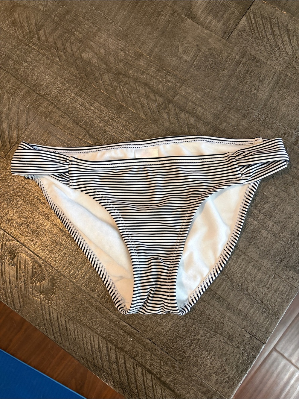 Xhilaration Black & White Striped Bikini Bottom